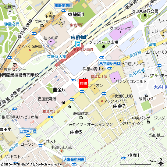 東静岡支店付近の地図